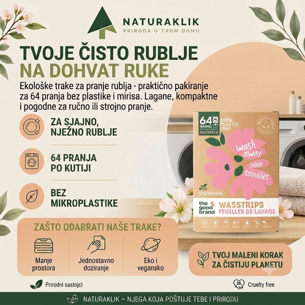 Trake za pranje rublja, 64 pranja