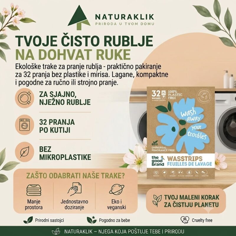 Trake za pranje rublja bez mirisa, 32 pranja